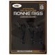 NGT Tackle NGT Zestaw Ronnie Rig & Teflon Hooks 3 szt.  8