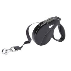 Amigo Small smycz do 15kg - 5m taśma, czarna