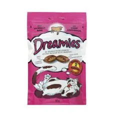Przysmak dla kota - DREAMIES poduszeczki z wołowiną, 60g