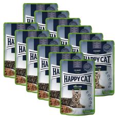 Saszetka Happy Cat MEAT IN SAUCE Culinary Land-Geflügel / Drób 12 x 85 g