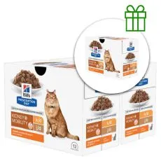 Hill's Prescription Diet Feline k/d + Mobility 12 x 85 g, 2+1 GRATIS