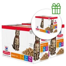 Hill's Science Plan Feline Adult Chicken & Beef & Ocean Fish 12 x 85g, 2+1 GRATIS