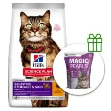 Hill's Science Plan Feline Adult Sensitive Stomach & Skin Chicken 7kg + żwirek GRATIS