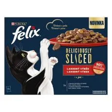 FELIX Deliciously sliced Multipack wołowina/kurczak/kaczka/indyk w galarecie 12x80g