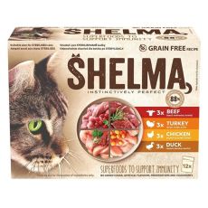 Shelma Cat saszetka 4 rodzaje mięsa w sosie 12 x 85 g