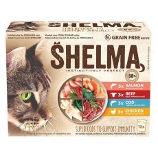 Shelma Cat saszetka mięso i ryba w sosie 12 x 85g