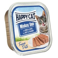 Happy Cat Minkas DUO Paté wołowina i łosoś 100 g