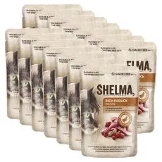 Shelma Cat saszetka kaczka z żurawiną w sosie 14 x 85 g