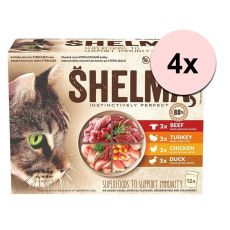 Shelma Cat saszetka 4 rodzaje mięsa w sosie 48 x 85 g