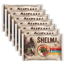 Shelma Cat saszetka mięso i ryba w sosie 28 x 85 g
