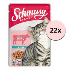 Schmusy Ragout saszetka wołowina w sosie 22 x 100 g