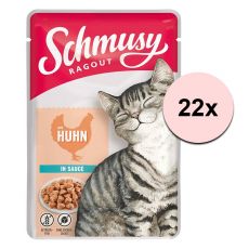 Schmusy Ragout kapsułka kurczak w sosie 22 x 100 g