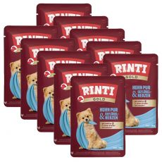 Saszetka RINTI GOLD PUR kurczak & serca drobiowe 10 x 100 g