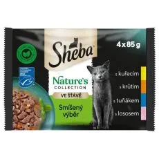 Sheba Natures Collection Saszetki zmieszany wyb&oacute;r w soku 4 x 85 g