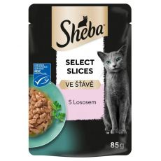 Sheba Select Slices Saszetka z łososiem w soku 85 g