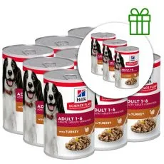Hill's Science Plan Canine Adult Turkey 370 g, 9+3 GRATIS