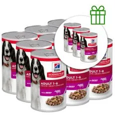 Hill's Science Plan Canine Adult Beef 370 g, 9+3 GRATIS