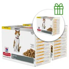 Hill's Science Plan saszetki dla wykastrowanych dorosłych kot&oacute;w z kurczakiem 12 x 85 g, 2+1 GRATIS