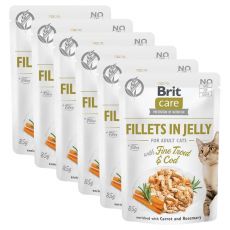 Saszetki BRIT Care Cat Fillets in Jelly with Fine Trout & Cod 6 x 85 g