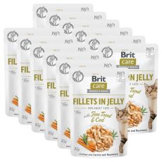 Saszetki BRIT Care Cat Fillets in Jelly with Fine Trout & Cod 12 x 85 g