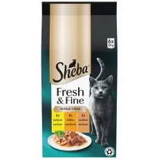 Sheba Fresh & Fine saszetki dla kot&oacute;w, kurczak i indyk 6 x 50 g