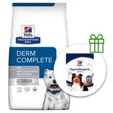 Hill's Prescription Diet Canine Derm Complete Mini/Small 6 kg + przekąski GRATIS
