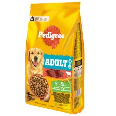 Pedigree Adult z wołowiną i warzywami 12 kg + 3 kg GRATIS