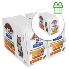 Hill's Prescription Diet Feline c/d Urinary Stress + Metabolic Chicken 12 x 85 g, 2+1 GRATIS