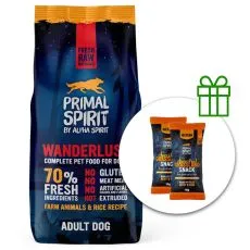 Primal Spirit Dog 70% Wanderlust kurczak i łosoś 12 kg + 2 x przekąski GRATIS