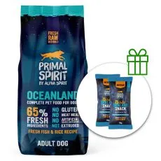 Primal Spirit Dog 65% Oceanland Dog ryby z oceanu 12 kg + 2 x przekąski GRATIS