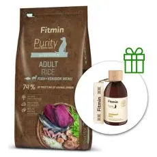 Fitmin Purity Adult Rice Fish & Venison 12 kg + Fitmin Purity Olej z łososia GRATIS