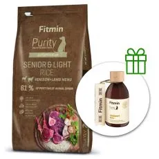 Fitmin Purity Senior & Light Rice Venison & Lamb 12 kg + Fitmin Purity Olej z łososia GRATIS