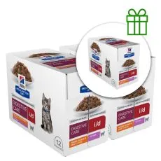 Hill's Prescription Diet i/d Saszetka wspierająca trawienie dla kociąt z kurczakiem 12 x 85 g, 2+1 GRATIS