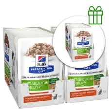 Hill's Prescription Diet Metabolic + Mobility Regulacja masy ciała saszetka dla kot&oacute;w 12 x 85 g, 2+1 GRATIS
