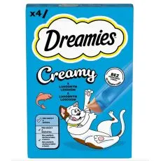 Dreamies Creamy z łososiem 4 x 10 g