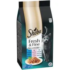 Sheba Fresh & Fine saszetki dla kot&oacute;w, tuńczyk, łosoś i biała ryba 6 x 50 g