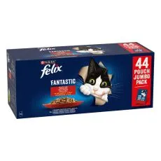 Kapsiczki FELIX Fantastic Multipack - z wołowiną, kurczakiem, kaczką i jagnięciną w galarecie 44 x 85 g
