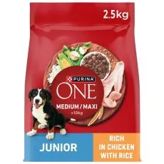 Purina ONE Medium/Maxi Junior karma dla szczeniąt z kurczakiem 2,5 kg