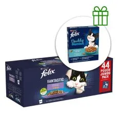 Saszetki Fantastic, smaczna selekcja w galarecie 44x85g + karma GRATIS