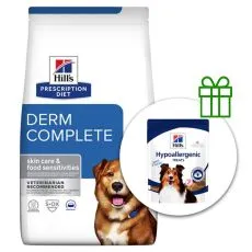 Hill's Prescription Diet Canine Derm Complete 4 kg + przekąski GRATIS