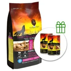 Ambrosia Puppy & Growth Large Breeds Chicken & Salmon 12 kg + 2 konserwy GRATIS