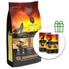 Ambrosia Adult All Breeds Fresh Turkey & Rabbit 12 kg + 2 konserwy GRATIS