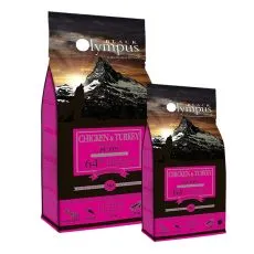 Black Olympus Puppy Chicken & Brown Rice 12 kg + 2 kg GRATIS