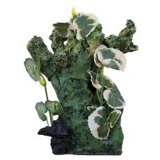  Dekoracja do akwarium 2157 - zielona skała z roślinami