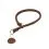 Okrągła, sk&oacute;rzana obroża zaciskowa dla psa - 60cm, 13mm - brązowa 