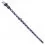 Świecąca sk&oacute;rzana obroża z gwiazdkami, fioletowa 21 - 29cm, 12mm