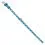 Świecąca sk&oacute;rzana obroża z gwiazdkami, niebieska 21 - 29cm, 12mm