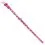 Świecąca sk&oacute;rzana obroża z gwiazdkami, r&oacute;żowa 30 - 39cm, 20mm