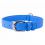 Gładka sk&oacute;rzana obroża, niebieska 30-39 cm, 20 mm