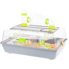 Klatka dla gryzoni ALEX z tunelem JASNO SZARA